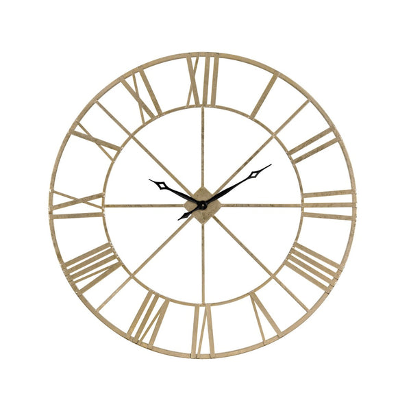 Atlas Pimlico Wall Clock - Elegant Gold Open-Face Timepiece with Roman Numerals for Timeless Home Decor CK11011-01