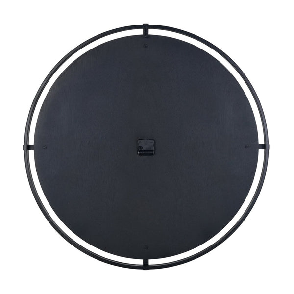 Atlas Schiller Wall Clock - Modern Industrial Design with Natural Wood Face for Timeless Elegance and Style CK11012-01