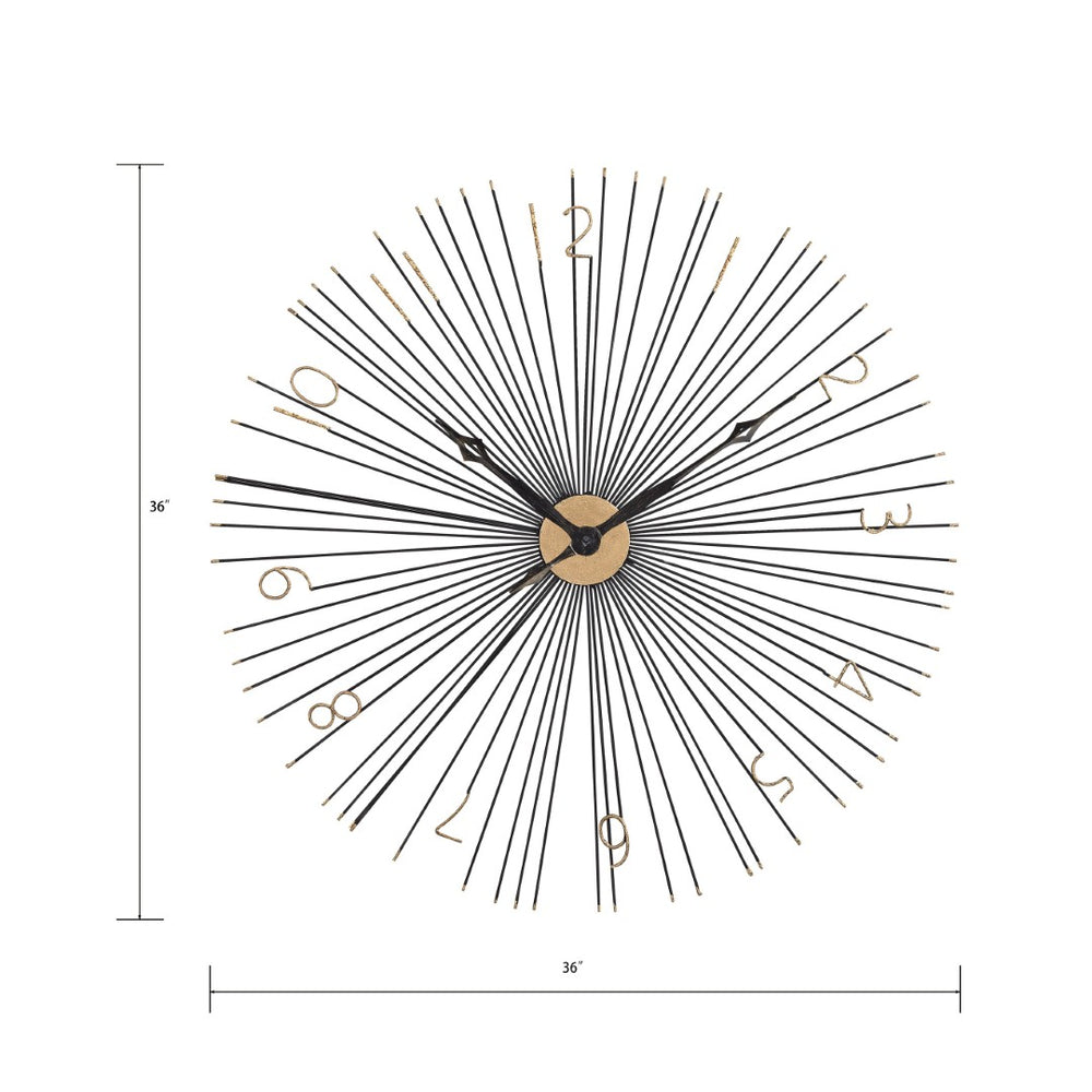 Atlas Shockfront Wall Clock - Surrealist Design with Bold Gold Center, Perfect for Modern Interiors & Decor CK11013-01