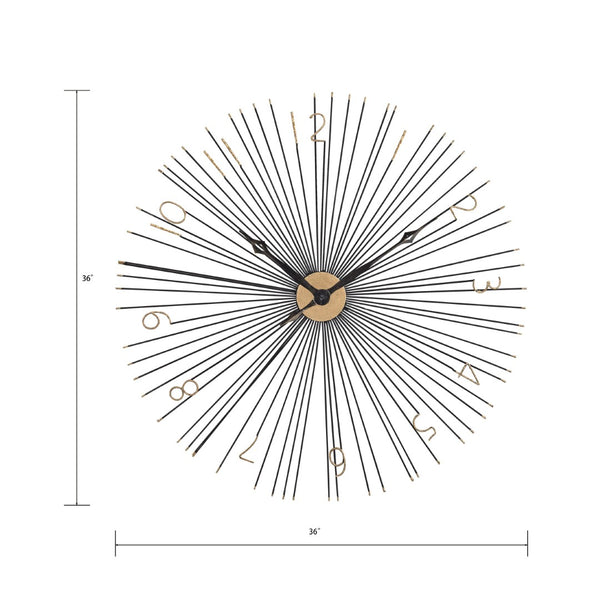 Atlas Shockfront Wall Clock - Surrealist Design with Bold Gold Center, Perfect for Modern Interiors & Decor CK11013-01