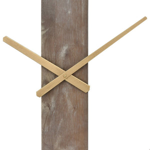 Atlas Tournai Wall Clock - Modern Minimalist Timepiece with Warm Wood & Gold Frame for Chic Home Decor CK11015-01