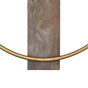 Atlas Tournai Wall Clock - Modern Minimalist Timepiece with Warm Wood & Gold Frame for Chic Home Decor CK11015-01