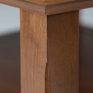 English Elm Acadian End Table - Elegant Solid Wood Design In Light Golden Brown With Open Shelves For Storage B136P159399