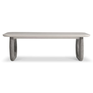 Bernhardt Bernhardt Sereno Cocktail Table With Walnut Lutra Top & Sasso Faux-Stone Resin Supports, 58"W 329021