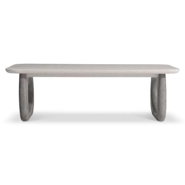 Bernhardt Bernhardt Sereno Cocktail Table With Walnut Lutra Top & Sasso Faux-Stone Resin Supports, 58"W 329021