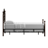 Homelegance By Top-Line Henri Graceful Scroll Bronze Iron Bed Cherry Iron