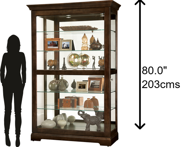 Hekman Furniture 680626 Kane Iii Curio Cabinet - Elegant Espresso Display With Adjustable Shelves & Lighting Features Espresso Kane Iii Curio Cabinet 680626