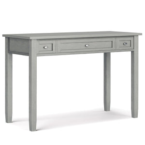 English Elm Warm Shaker Desk In Fog Grey - Handcrafted Solid Wood With Storage Drawers & Transitional Design B136P159730-GIGA