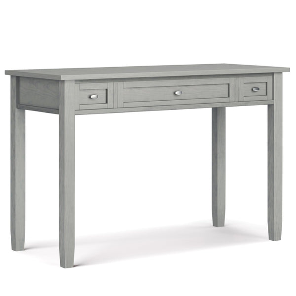 English Elm Warm Shaker Desk In Fog Grey - Handcrafted Solid Wood With Storage Drawers & Transitional Design B136P159730-GIGA