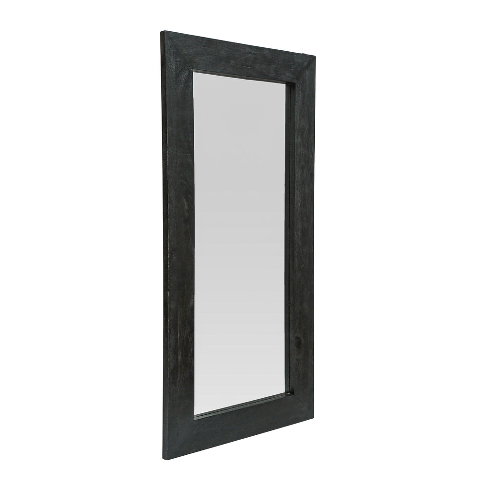 English Elm Christopher Knight Home® - Wood Ramsay Rustic Handcrafted Mango Wood Full-Length Standing Mirror — Tempered Glass, Black Finish, Durable Craftsmanship 71342.00