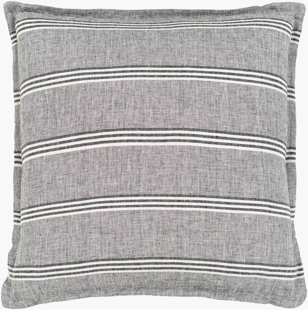 Surya Clarke Bedding Collection: Classic Linen Quilt Set With Decorative Pillows & Timeless Elegance Charcoal Linen,Cotton Cke2000-es