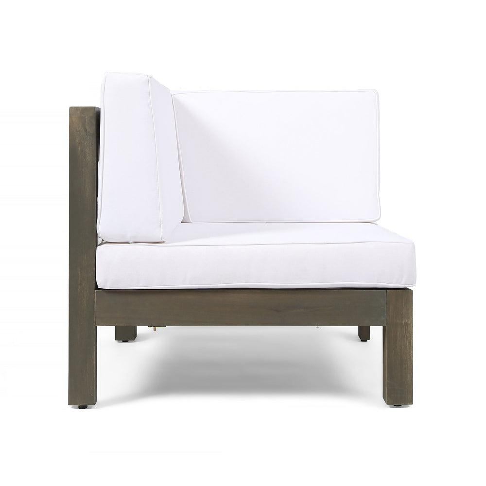 English Elm Oana Upholstered Accent Arm Chair Compact Square Frame for Living Room or Bedroom 64498.00WHI
