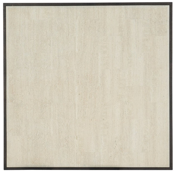 Hooker Furniture Cocktail Creamy Marble Top Rectangle Table With Charcoal X-Stretcher Frame — Transitional Centerpiece 5914-80110-00