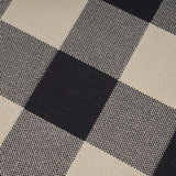 Christopher Knight Home® - Noble House - Crossroads Outdoor 7'10" X 10' Check Area Rug, Black and Ivory