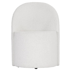 Bernhardt Bernhardt Solaria Upholstered Arm Chair With Casters, Rounded Wraparound Back, Rustic Modern Comfort 310531