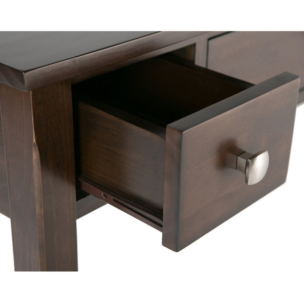 English Elm Avalon Writing Office Desk In Dark Tobacco Brown - Elegant Solid Wood Design With Ample Storage B136P158446