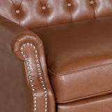 Christopher Knight Home® - Noble House - Trillium Contemporary Faux Leather Tufted Oversized Recliner with Nailhead Trim