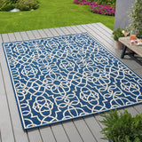 Christopher Knight Home® - Noble House - Jacyntha Indoor Geometric 8 X 11 Area Rug, Navy and Ivory