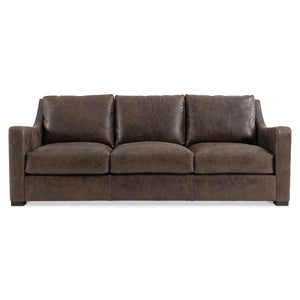 Bernhardt Bernhardt Ventura Leather Sofa With Tall Back, Swooping Arms & Three Deep Cushions For Timeless Comfort And Style 3516LO