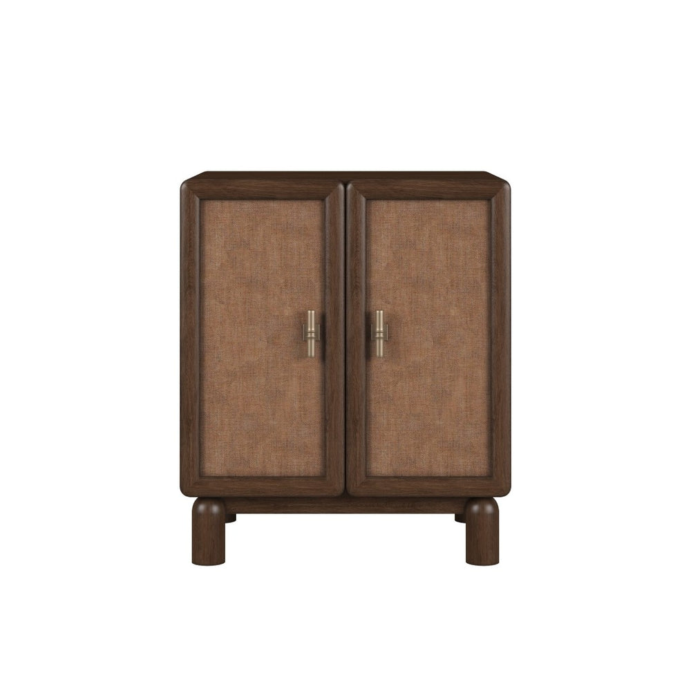 A.R.T. Furniture Verge Door Nightstand: Handcrafted Walnut Elegance with Woven Panels and Antique Brass Accents 337142-1960