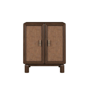 A.R.T. Furniture Verge Door Nightstand: Handcrafted Walnut Elegance with Woven Panels and Antique Brass Accents 337142-1960
