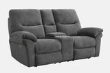 Parker Living Bryant - Ruffles Coal Power Reclining Console Loveseat