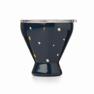 Lenox Blue Bay Dot Pattern Stainless Steel Cocktail Tumbler Blue, NAVY METAL 895897