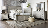 English Elm Steve Silver - Bear Creek - King Bed - Whitewashed Gray