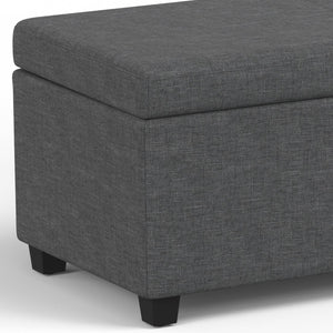 English Elm Avalon Extra Large Storage Ottoman Bench - Slate Grey Upholstered Seat With Hidden Compartment B136P158658