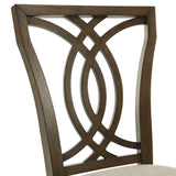 Homelegance By Top-Line Estefania Dark Walnut Finish and Fabric Dining Chairs (Set of 2) Brown Wood