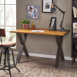 Christopher Knight Home® Noble House Wooden Desk With Iron Legs