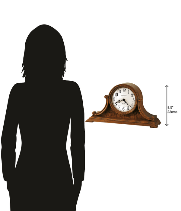 Hekman Furniture 635113 Elegant Wooden Mantel Clock With Chime Movement, Classic Design & Timeless Charm For Home Yorkshire Oak Anthony Mantel Clock 635113