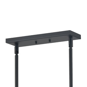 Atlas Dylan 39'' Wide 4-Light Linear Chandelier - Modern Matte Black Fixture with Industrial Accents CL11002-BK