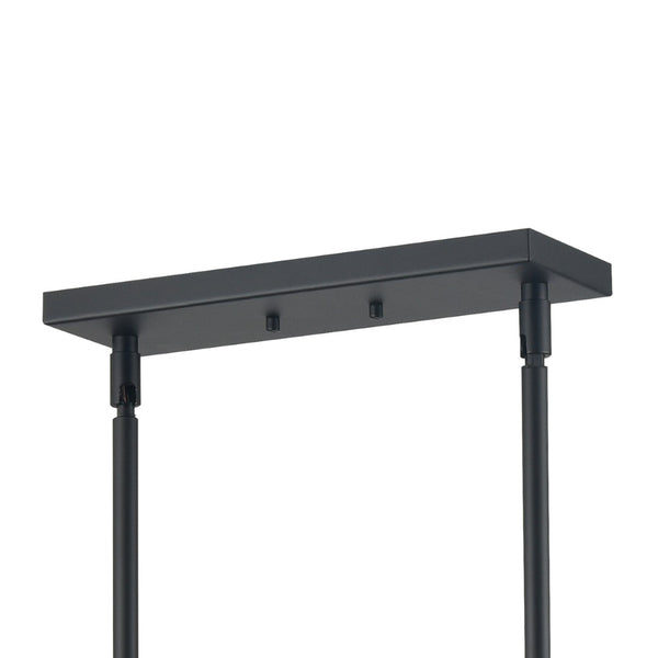 Atlas Dylan 39'' Wide 4-Light Linear Chandelier - Modern Matte Black Fixture with Industrial Accents CL11002-BK