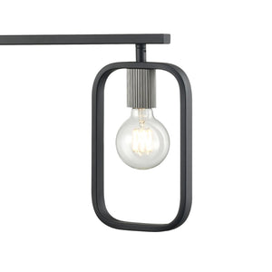 Atlas Dylan 39'' Wide 4-Light Linear Chandelier - Modern Matte Black Fixture with Industrial Accents CL11002-BK