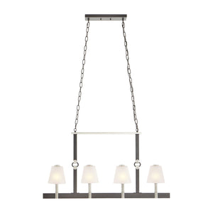 Atlas Armstrong Grove 36'' Wide 4-Light Linear Chandelier - Designer Espresso Fixture for Dining Spaces CL11004-BK