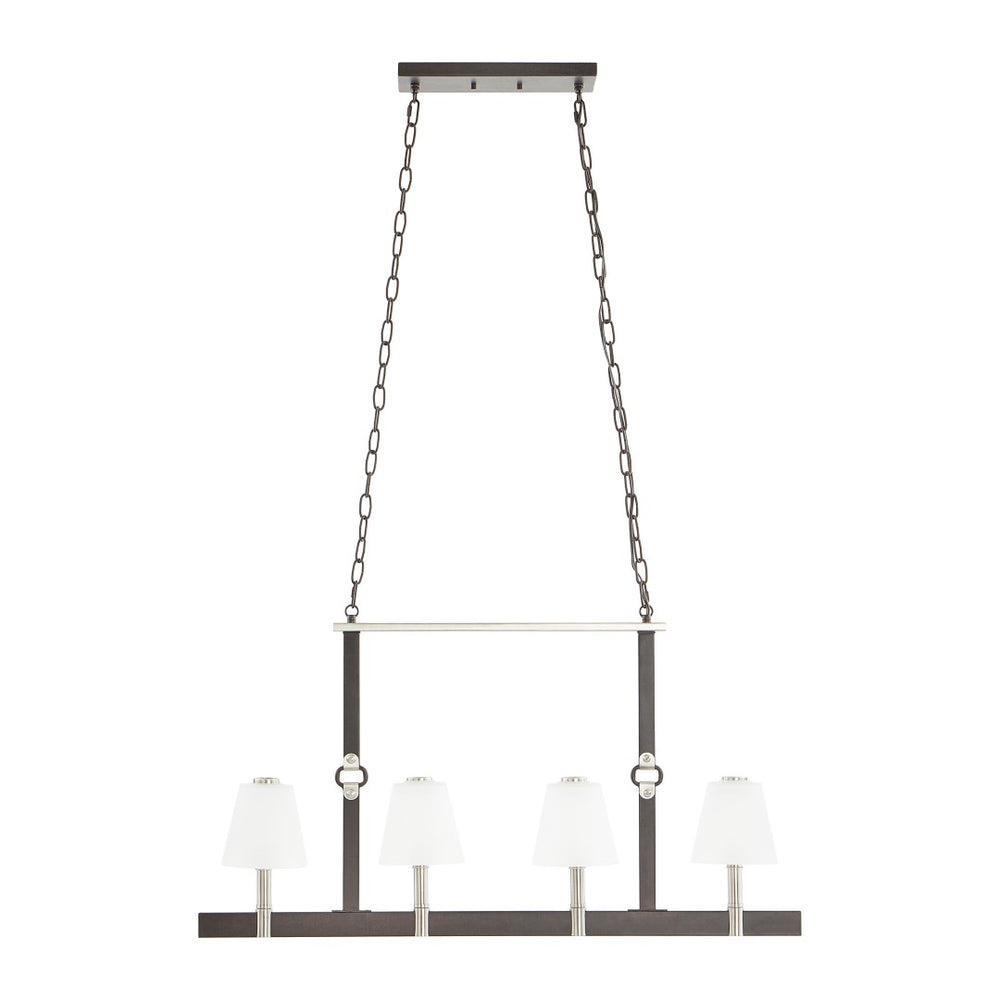 Atlas Armstrong Grove 36'' Wide 4-Light Linear Chandelier - Designer Espresso Fixture for Dining Spaces CL11004-BK