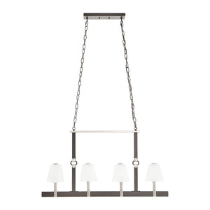 Atlas Armstrong Grove 36'' Wide 4-Light Linear Chandelier - Designer Espresso Fixture for Dining Spaces CL11004-BK