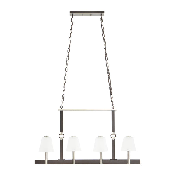 Atlas Armstrong Grove 36'' Wide 4-Light Linear Chandelier - Designer Espresso Fixture for Dining Spaces CL11004-BK