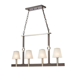 Atlas Armstrong Grove 36'' Wide 4-Light Linear Chandelier - Designer Espresso Fixture for Dining Spaces CL11004-BK