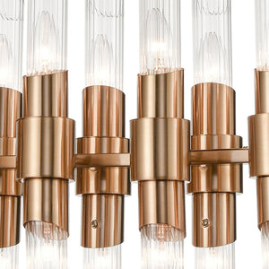 Atlas Carisbrooke 28.75'' Wide 24-Light Linear Chandelier - Luxe Burnished Brass for Modern Spaces CL11007-BS