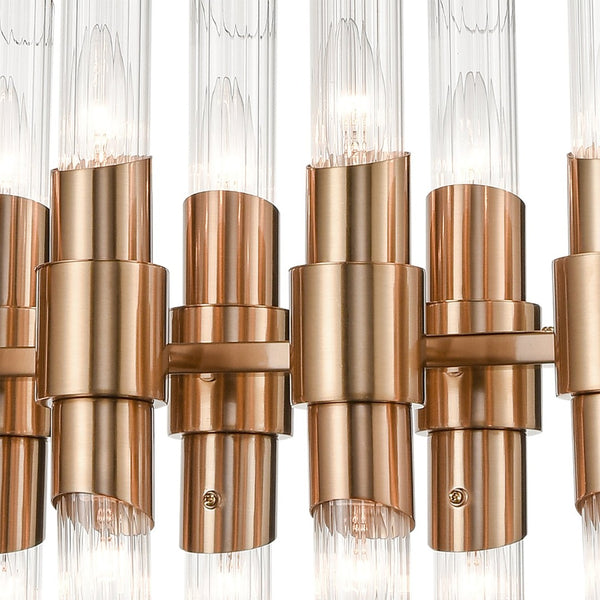 Atlas Carisbrooke 28.75'' Wide 24-Light Linear Chandelier - Luxe Burnished Brass for Modern Spaces CL11007-BS