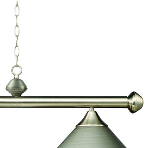 Atlas Casual 51'' Wide 3-Light Linear Chandelier - Satin Nickel Finish for Dining & Kitchen Elegance CL11008-NK