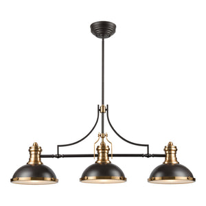 Atlas Chadwick 47" Wide 3-Light Linear Chandelier - Timeless Elegance for Dining Rooms and Foyers Oil Rubbed Bronze CL11009-BS2