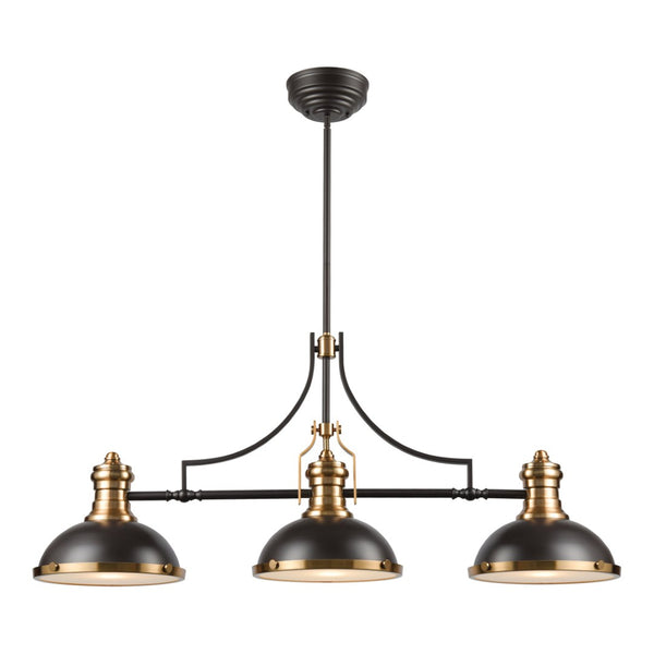 Atlas Chadwick 47" Wide 3-Light Linear Chandelier - Timeless Elegance for Dining Rooms and Foyers Oil Rubbed Bronze CL11009-BS2