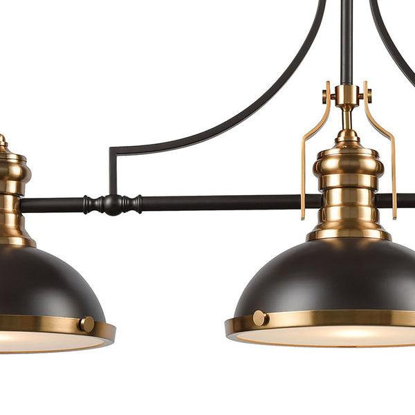 Atlas Chadwick 47" Wide 3-Light Linear Chandelier - Timeless Elegance for Dining Rooms and Foyers Oil Rubbed Bronze CL11009-BS2
