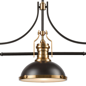 Atlas Chadwick 47" Wide 3-Light Linear Chandelier - Timeless Elegance for Dining Rooms and Foyers Oil Rubbed Bronze CL11009-BS2