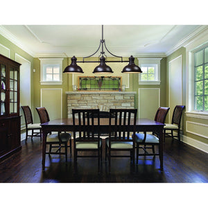 Atlas Chadwick 47" Wide 3-Light Linear Chandelier - Timeless Elegance for Dining Rooms and Foyers Oiled Bronze CL11009-BZ