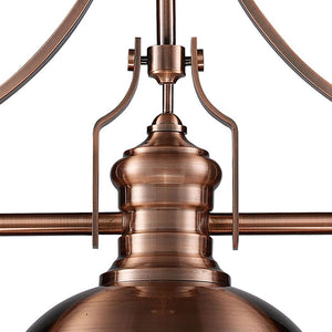 Atlas Chadwick 47" Wide 3-Light Linear Chandelier - Timeless Elegance for Dining Rooms and Foyers Antique Copper CL11009-CO