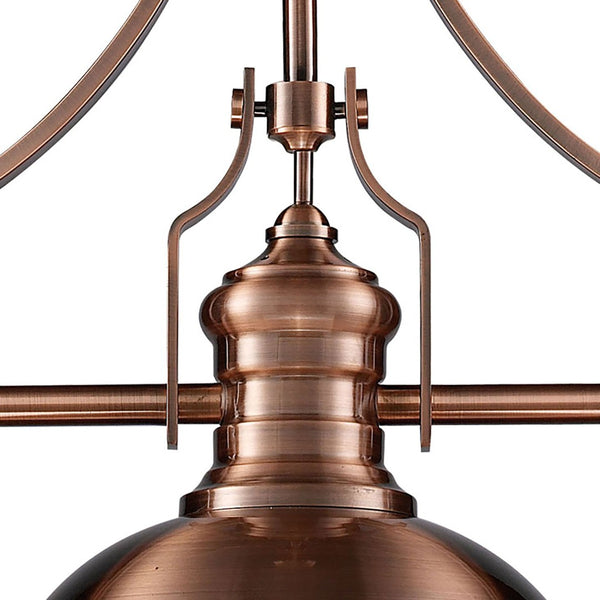 Atlas Chadwick 47" Wide 3-Light Linear Chandelier - Timeless Elegance for Dining Rooms and Foyers Antique Copper CL11009-CO